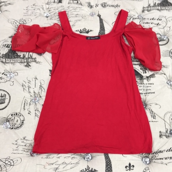 Inc Ruffled Cold-Shoulder Top - Picture 3 of 5